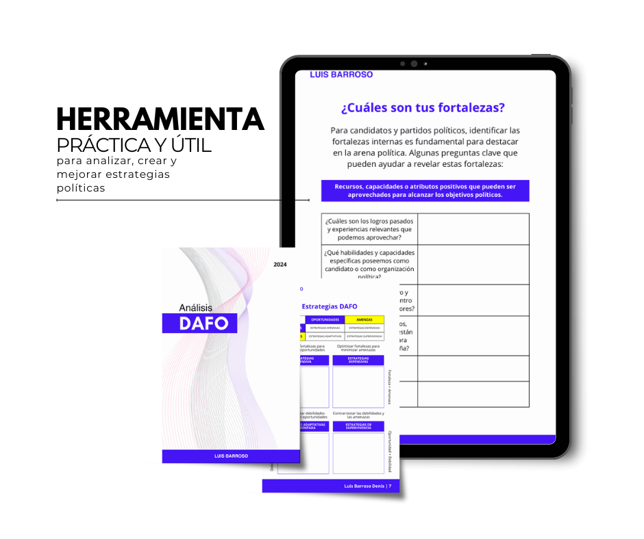 Plantilla Gratis para análisis DAFO en el contexto de campañas políticas